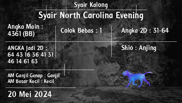 Syair Kalong - Syair North Carolina Evening