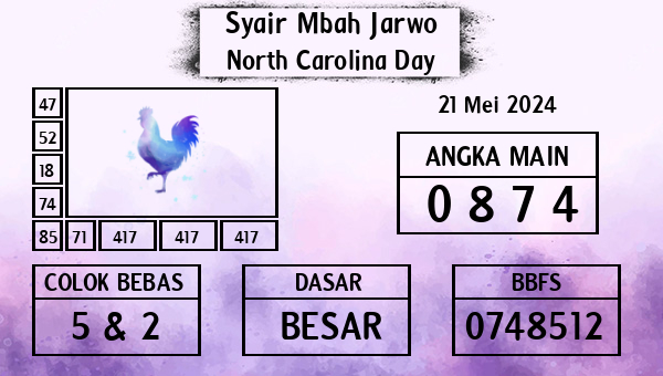 Syair Mbah Jarwo - North Carolina Day