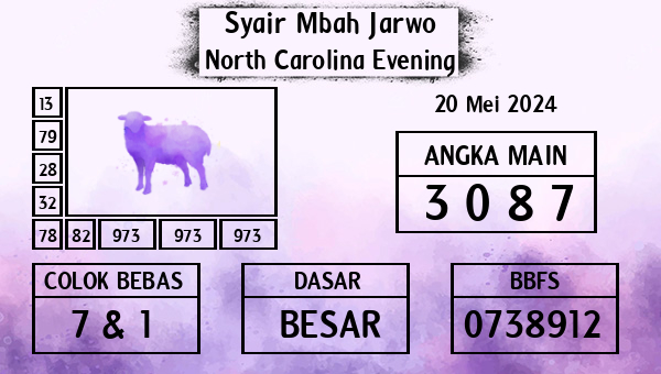 Syair Mbah Jarwo - North Carolina Evening