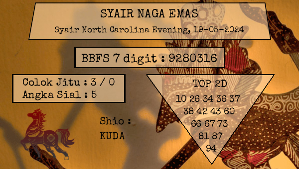 SYAIR NAGA EMAS - Syair North Carolina Evening