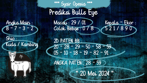 Syair Opesia - Prediksi Bulls Eye