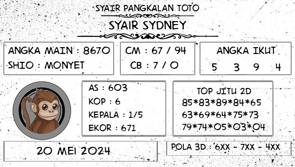 SYAIR PANGKALAN TOTO - Syair Sydney