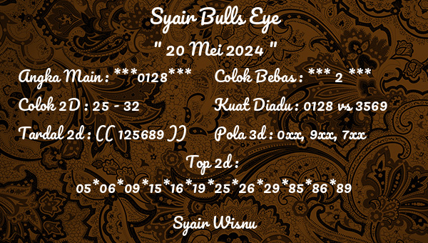 Syair Wisnu - Syair Bulls Eye