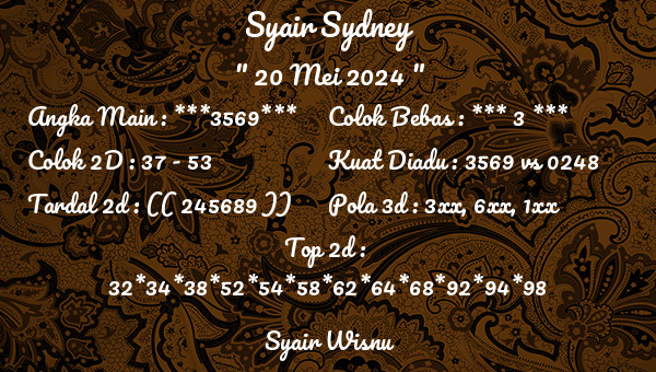 Syair Wisnu - Syair Sydney